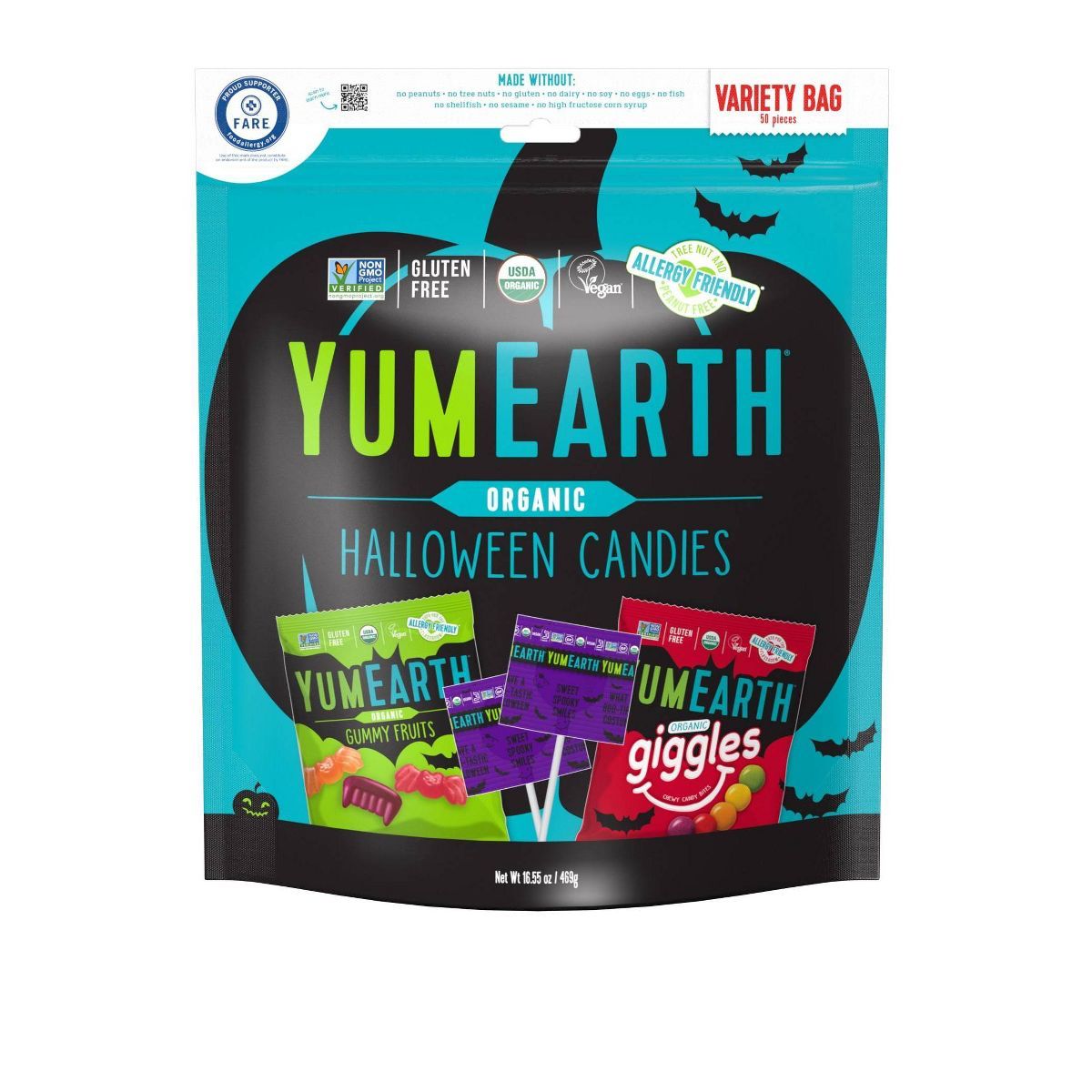 Yum Earth Halloween Organic Candies Variety Bag - 16.55oz | Target
