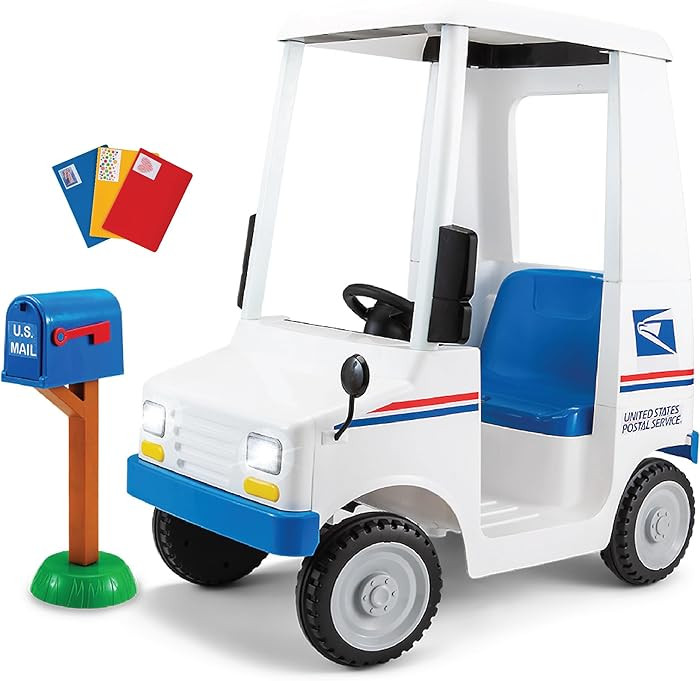 Kid Trax 6V USPS Mail Truck Ride-On Toy, Ages 3-5, Max Weight 60 lb, Includes Mailbox, Play Envel... | Amazon (US)