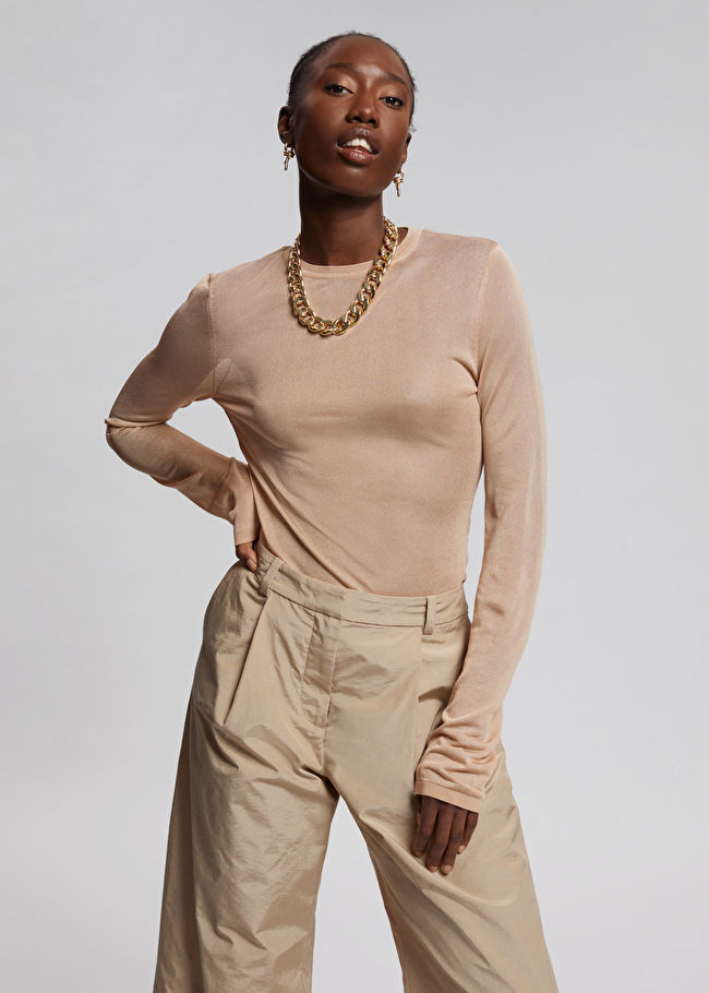 Transparentes Strickoberteil mit feinen Details | & Other Stories (EU + UK)