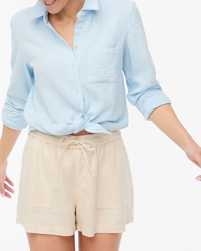 Linen-blend drawstring short | J.Crew Factory