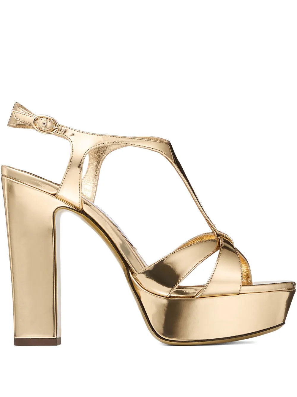 Jimmy Choo Kesia Platform Strap Sandals | Gold | FARFETCH | Farfetch Global