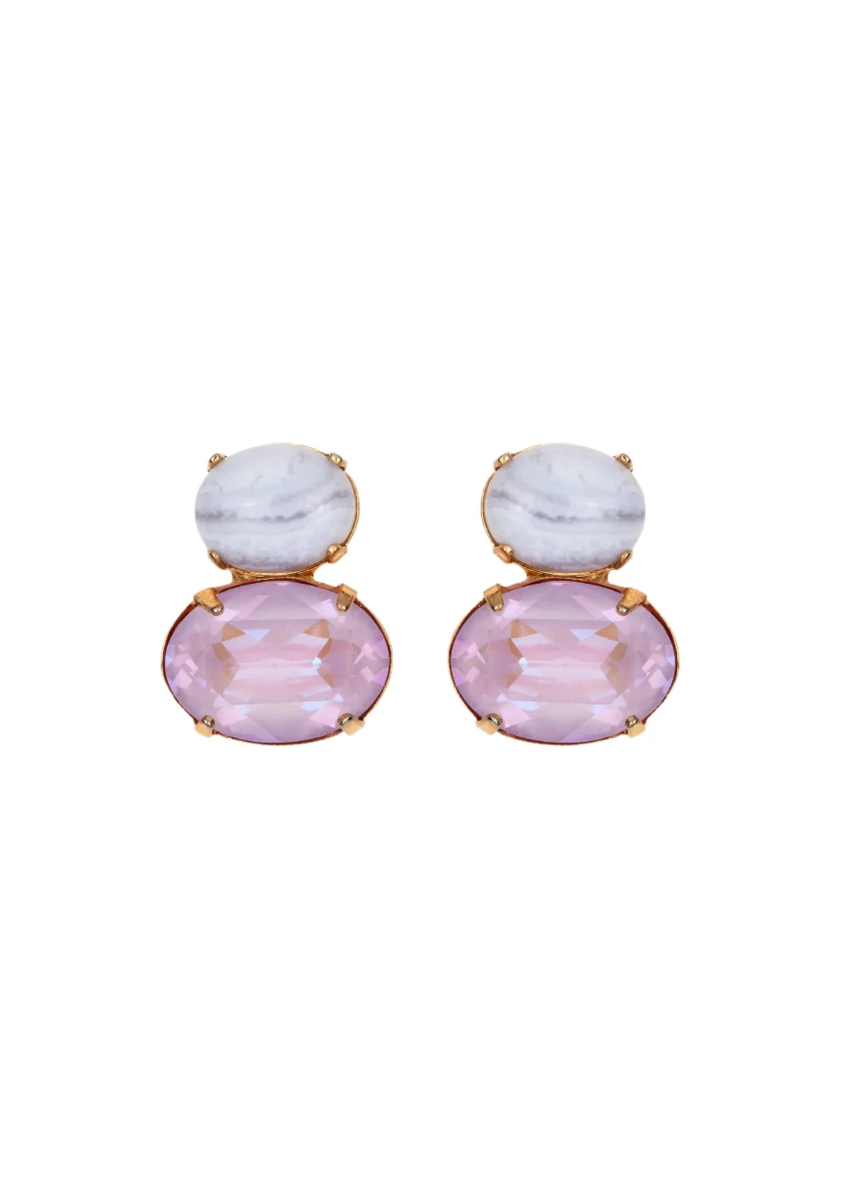 Yvette Earrings in Agate | Over The Moon