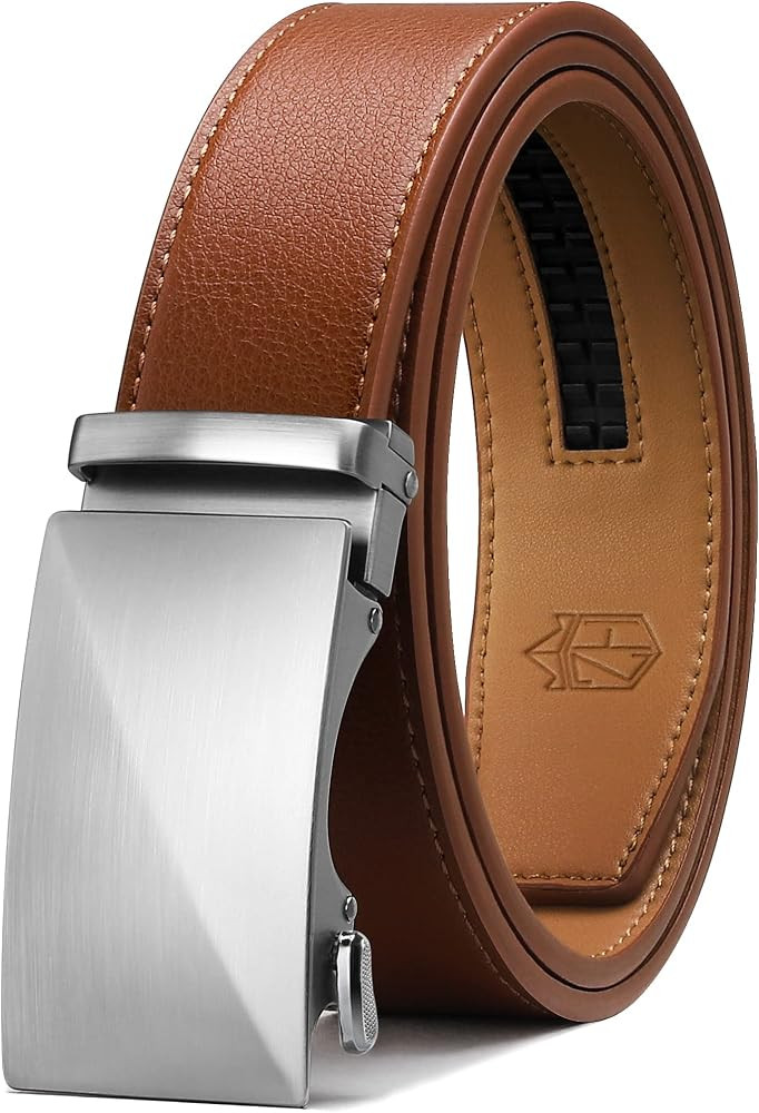 Zitahli Belt Men, Ratchet Belt Dress with 1 3/8" Premium Leather,Slide Belt with Easier Adjustabl... | Amazon (US)