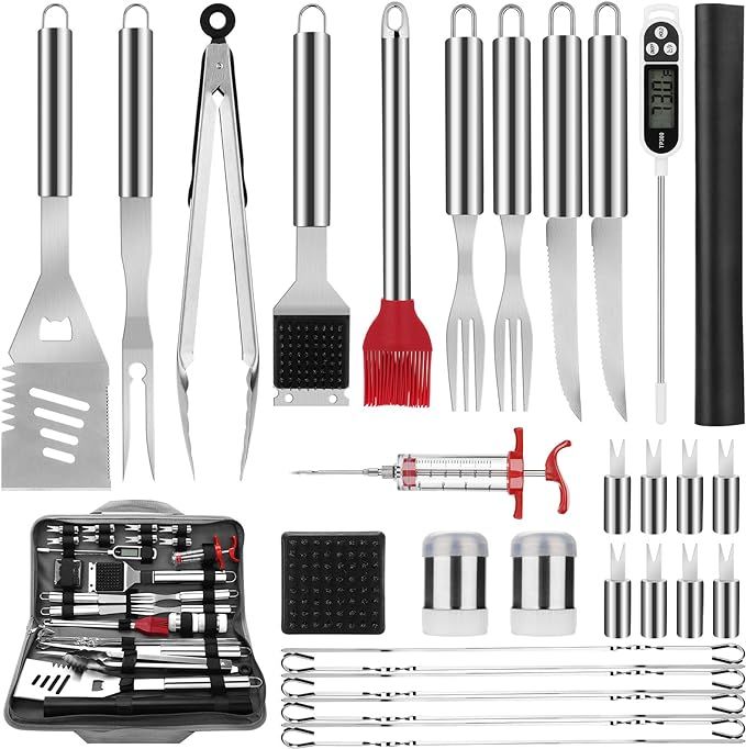 Duerer BBQ Grill Accessories Tools Set, 32 PCS Stainless Steel Grilling Utensil Set, Grilling Kit... | Amazon (US)