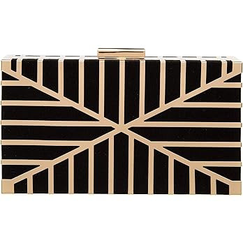 CARIEDO Women Evening Bag Elegant Clutch Purse Exquisite Velvet Metal Hollow out Handbags Prom We... | Amazon (US)