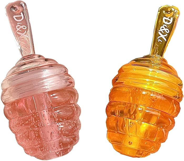 2PCS Small Peach & Honey Lip Oil & Mask: Moisturizing Day & Night Lip Sleeping Masks, Scrubs & Ex... | Amazon (US)