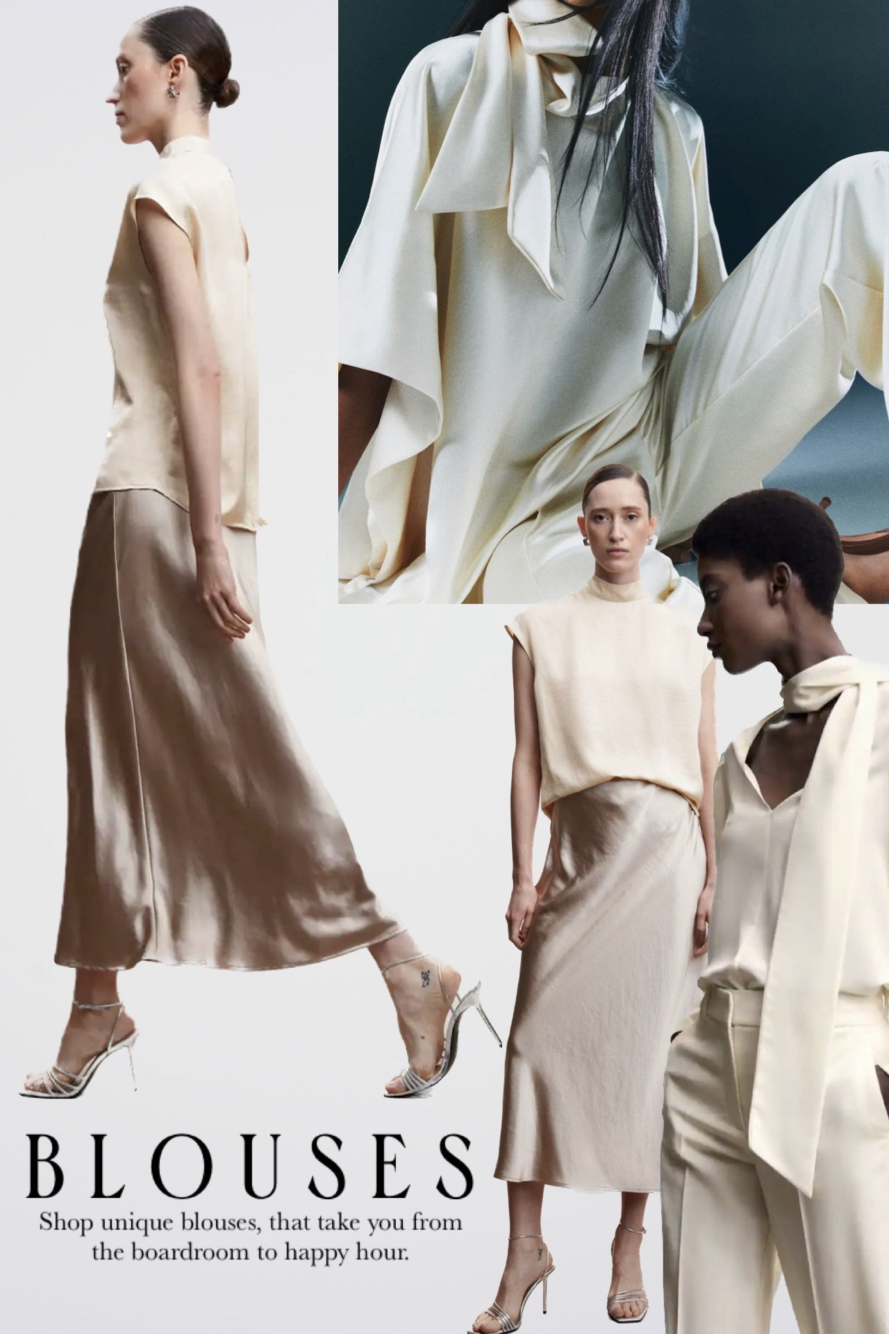 Blouses that take you from the boardroom to happy hour 🍸

#blouse #top #workwear #silk #neutral 

#LTKWorkwear #LTKootd #LTKOver40