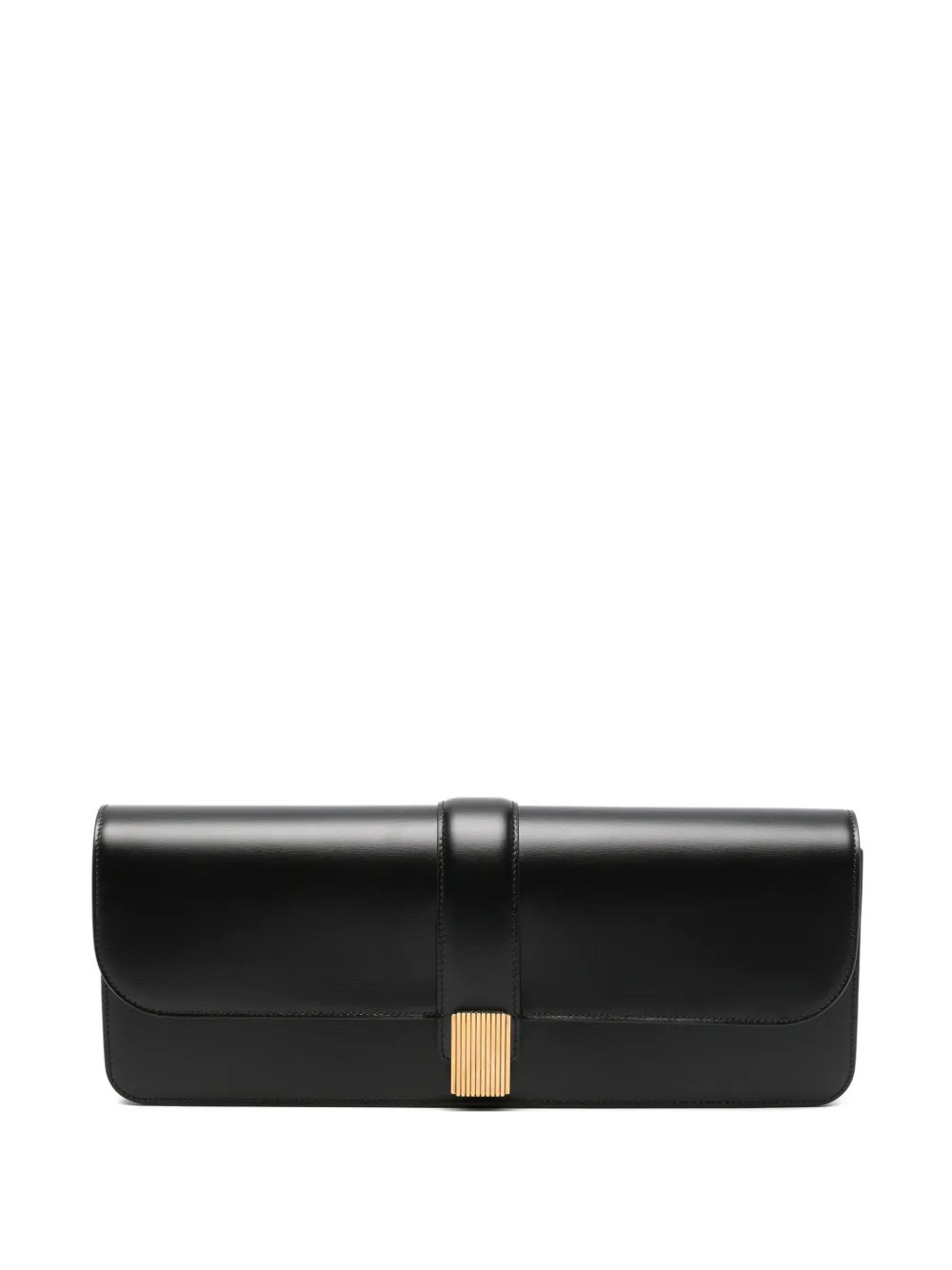 KHAITE Blake leather flap-top clutch bag - Black | Farfetch Global