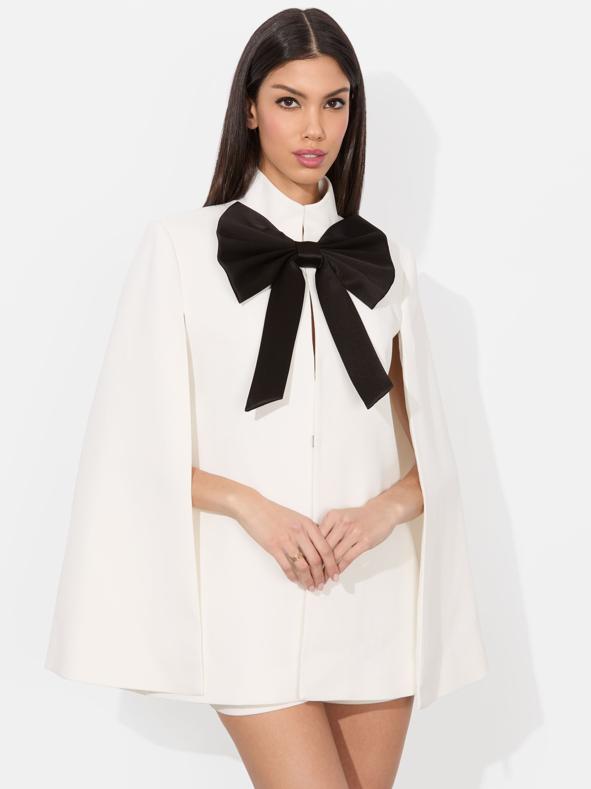 PHILIPPA BOW CAPE | Alice + Olivia