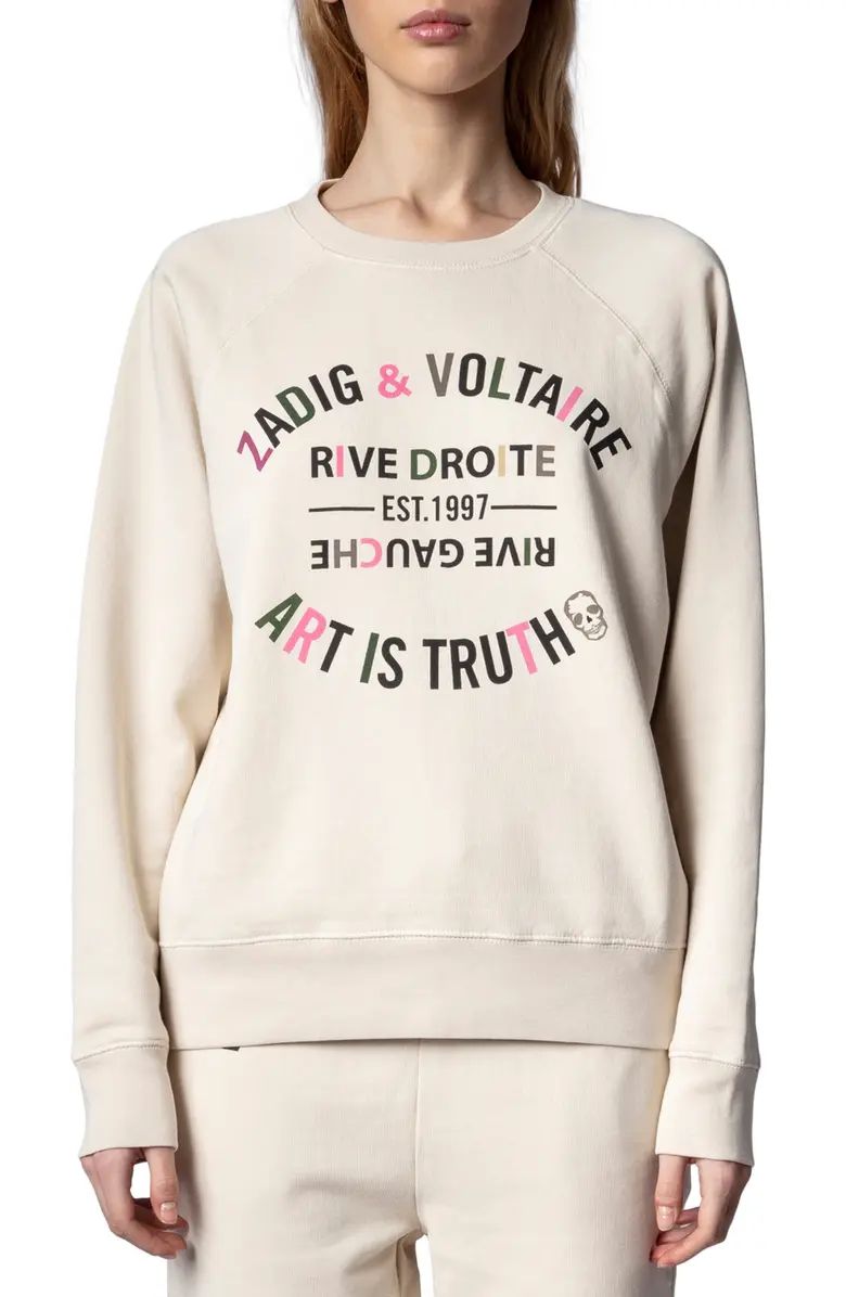 Zadig & Voltaire Women's Logo Graphic Cotton Sweatshirt | Nordstrom | Nordstrom