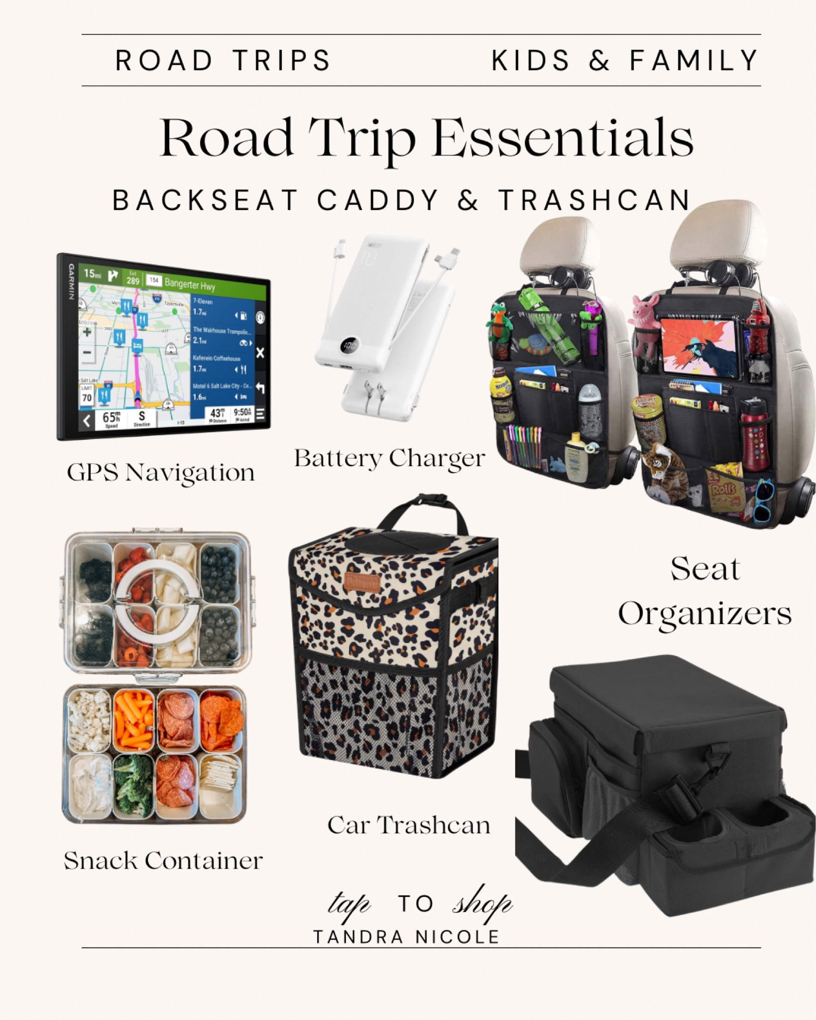 Get your vehicle prepped with these car organizers and road trip essentials! These are my favorites to have anytime we are traveling long distances with the kids.

Travel, road trip, road trip with kids, car organizers, vehicle organizers, battery charger, gps navigation, seat organizers, snack container, family travel

#LTKtravel #LTKfamily #LTKkids