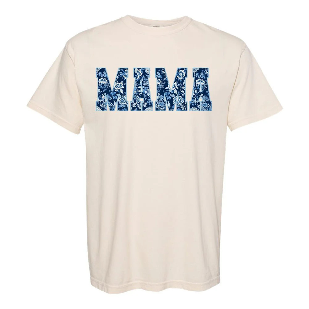 'Blue & White Chinoiserie Mama' T-Shirt | United Monograms
