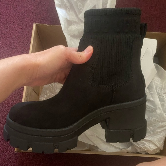 UGG BROOKLYN CHELSEA Black Heeled Boots | Poshmark