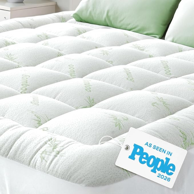 Niagara Sleep Solution Ultra Soft Twin XL Size Mattress Topper - Rayon Derived from Bamboo Pillow... | Amazon (US)