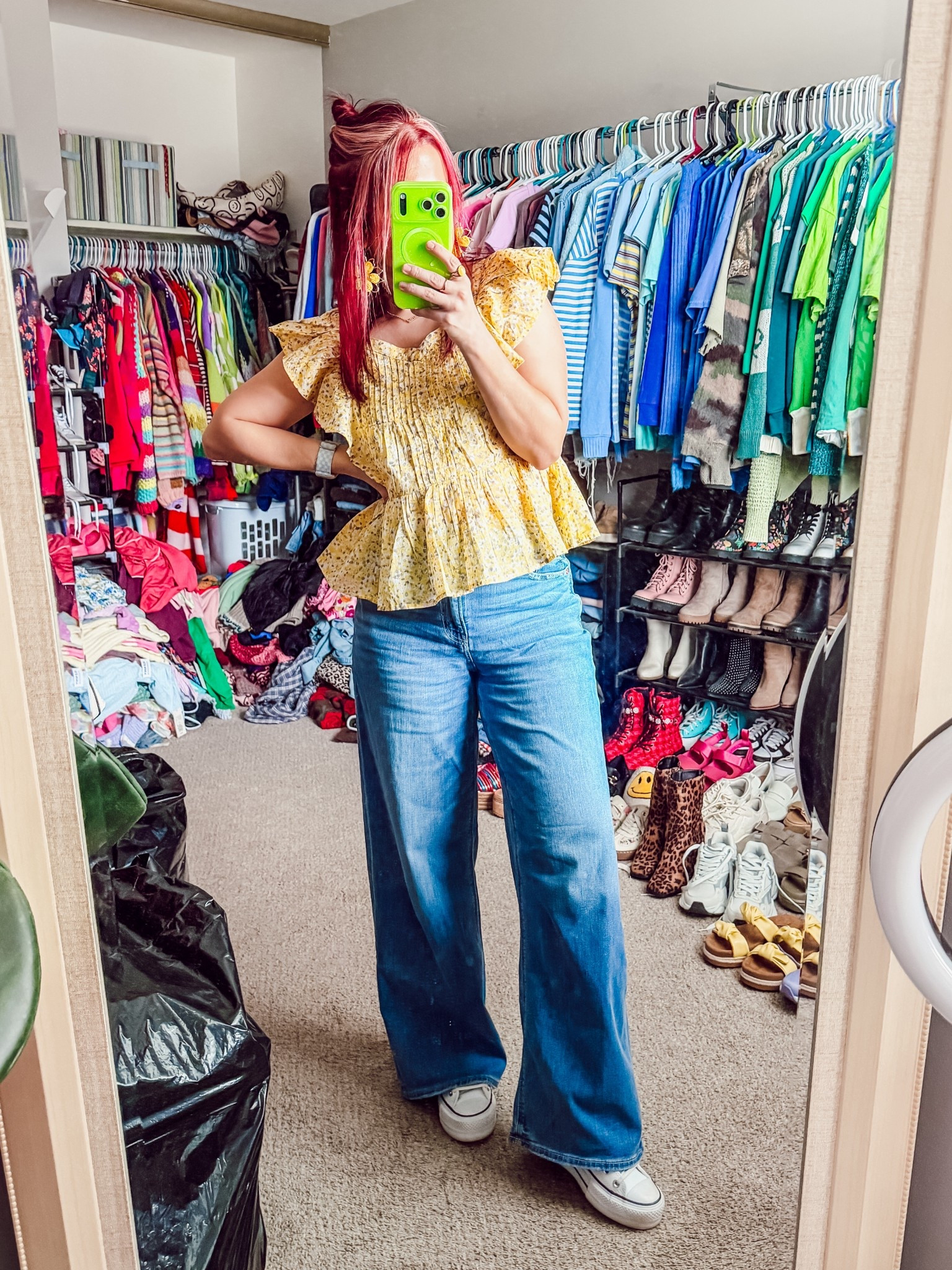 Today’s ootd 
Top - small - H&M
Pants - 6 - American eagle 
Shoes - converse
Earrings - Maurice’s 

#LTKSeasonal #LTKootd #LTKPetite