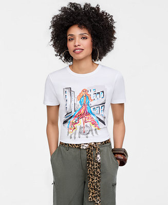 Women's Graphic-Print Cropped T-Shirt, Macy's Exclusive- Molly Rogers Capsule Collection - Macy's | Macy's