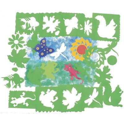 Roylco Nature Stencils, Assorted Sizes, Green, set of 10 | Target