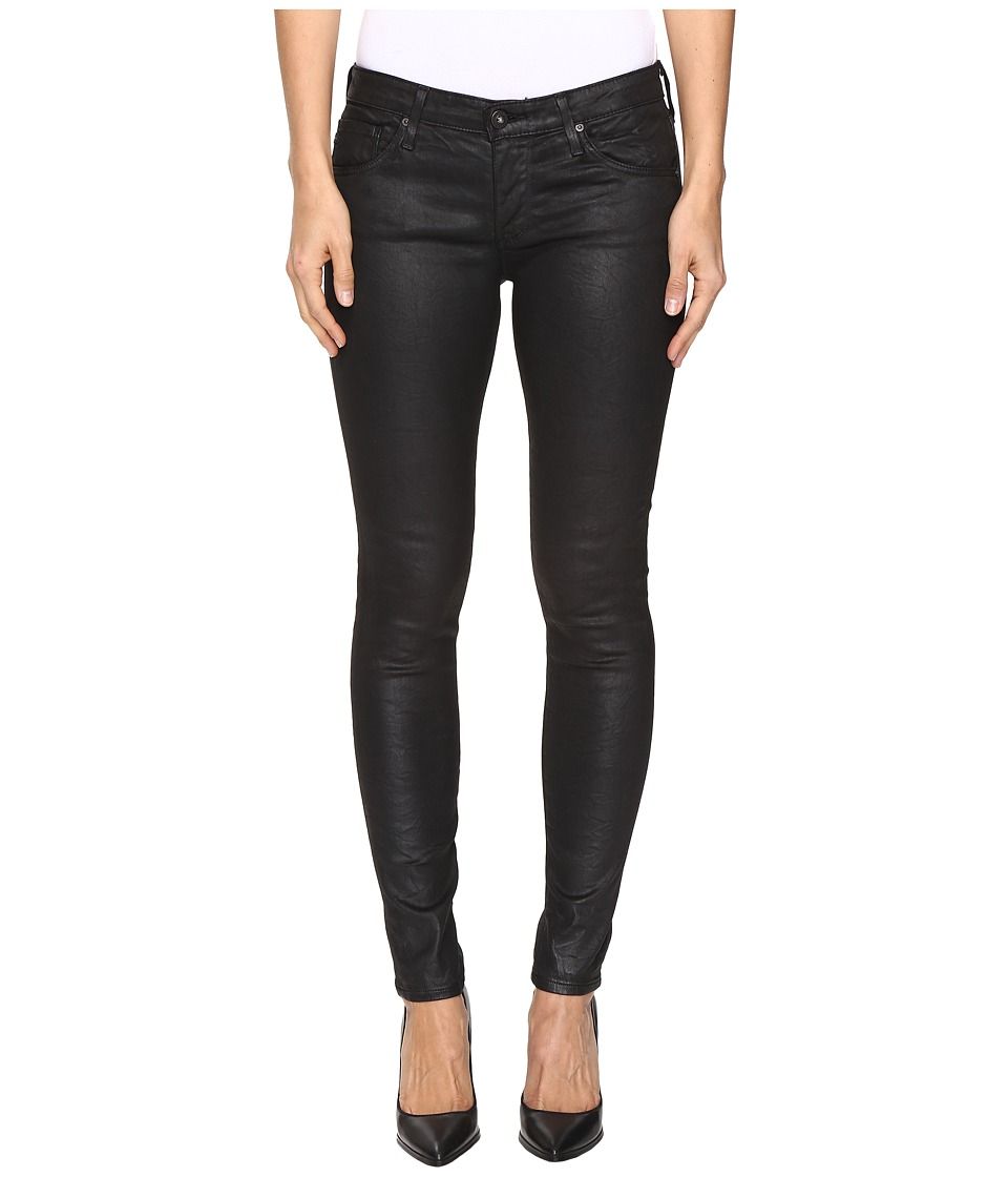 AG Adriano Goldschmied - Leggings Ankle in Crackle Black (Crackle Black) Women's Jeans | 6pm