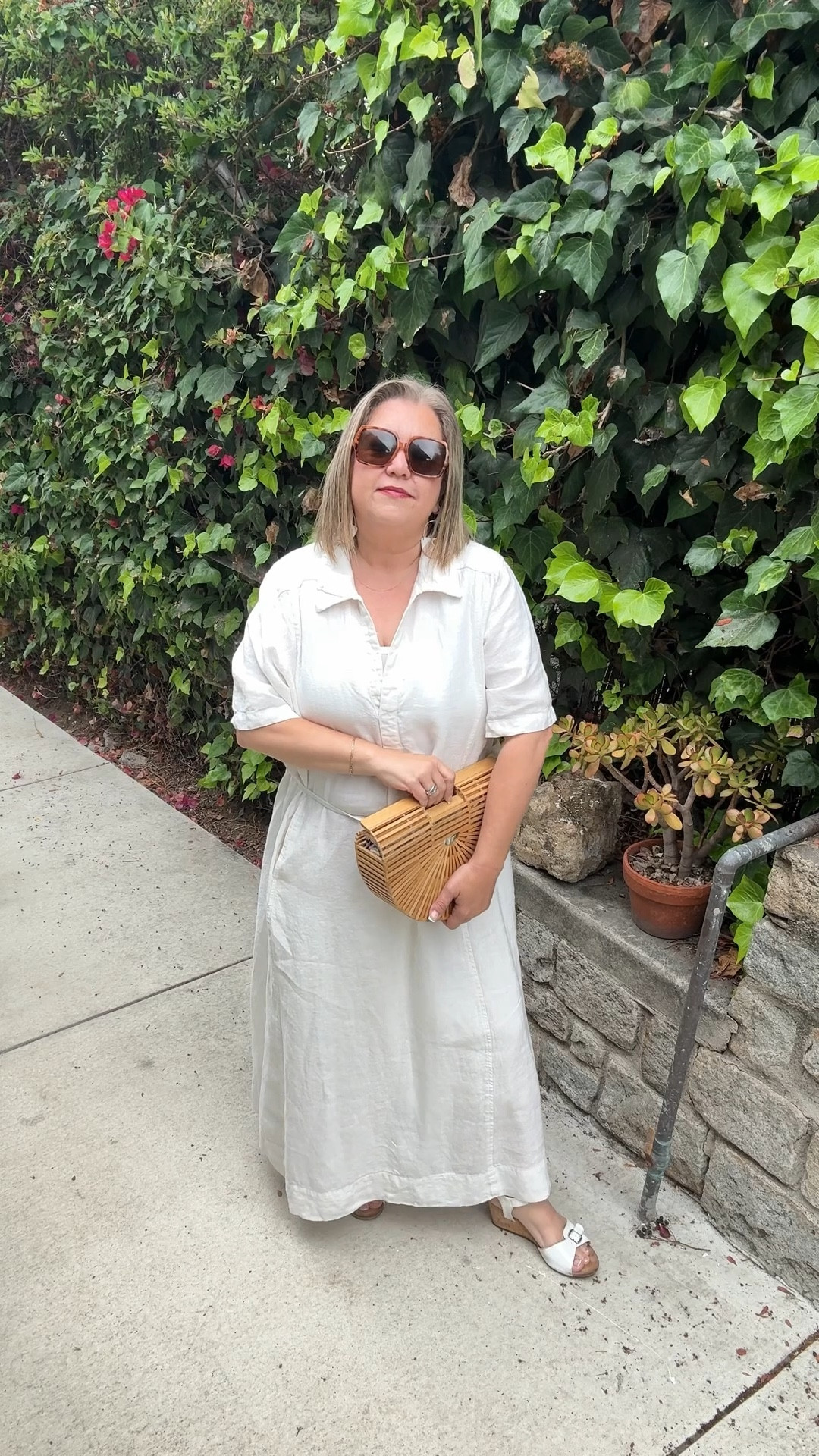 Stepping into spring with some of my favorite natural textures 🌿
This white linen dress from always turns heads, I get compliments every time I wear it. Paired it with leather wedges, tortoise sunnies, clay earrings, and a bamboo purse for that effortless, low-tox look.

#matethelabel #Linen #NaturalStyle #LowToxLiving #SpringOutfit #SustainableStyle #LTKspring #Linen #LTKstyletip
#whitedresz 
#LTKSummerEdit 

#LTKPlusSize #LTKOver40