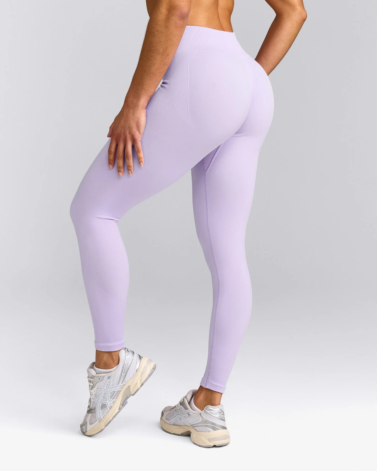EnhanceLift™ Seamless Leggings with Gray Logo 
 Lavender Purple | Oner Active (UK / US)