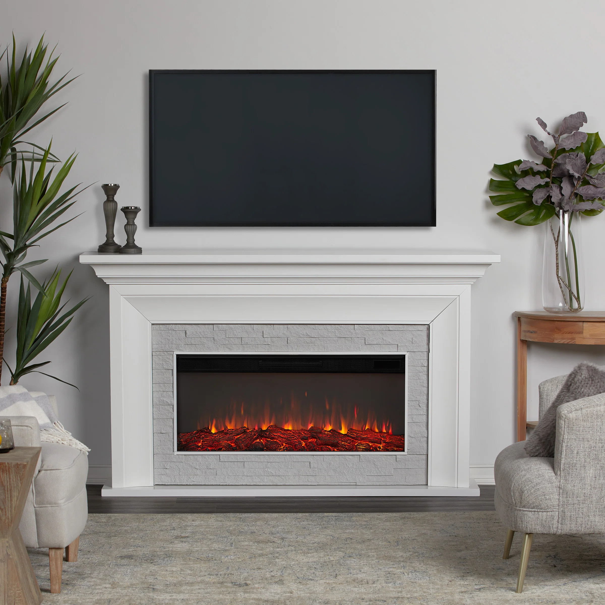 Sonia 69" Landscape Electric Fireplace by Real Flame | Wayfair North America
