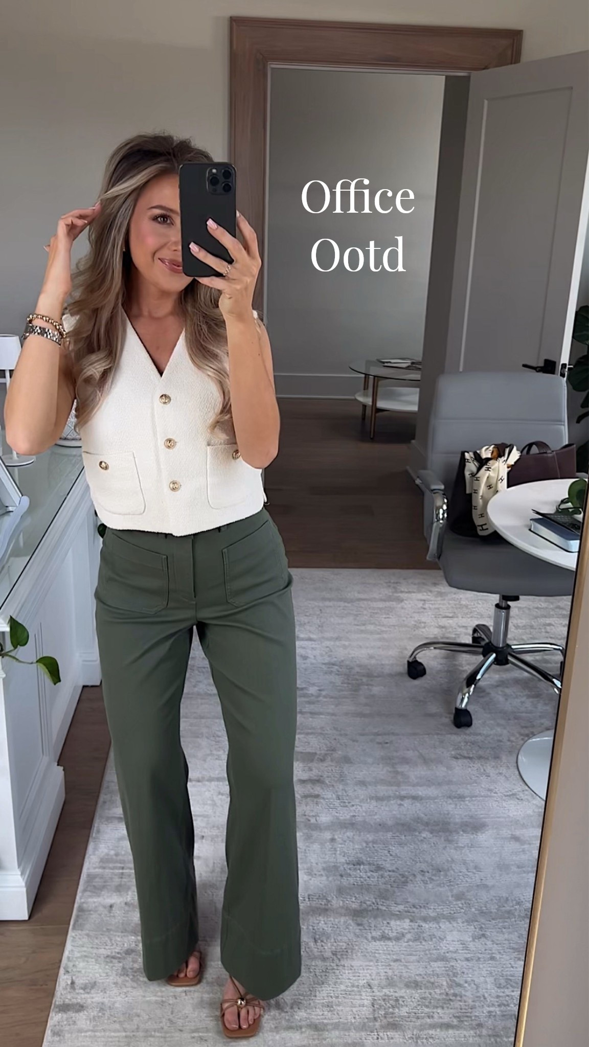 Live this little casual office outfit of the day! 
These trousers are Spanx and are a wide leg! Wearing XS Reg. 

This too comes in so many cute colors!! Wearing size small!

@Spanx

#LTKootd #LTKWorkwear