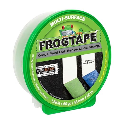 FROGTAPE Multi-Surface Painter's Tape with PAINTBLOCK, Medium Adhesion, 1.88" Wide x 60 Yards Lon... | Amazon (US)