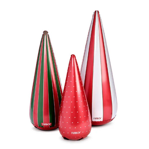 Inflatable Holiday Tree Cones
                      Light-Up, 3-Pack | FUNBOY