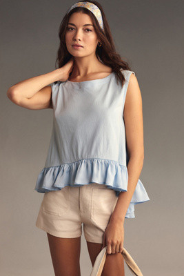 Maeve Ruffled Babydoll Tank | Anthropologie (US)