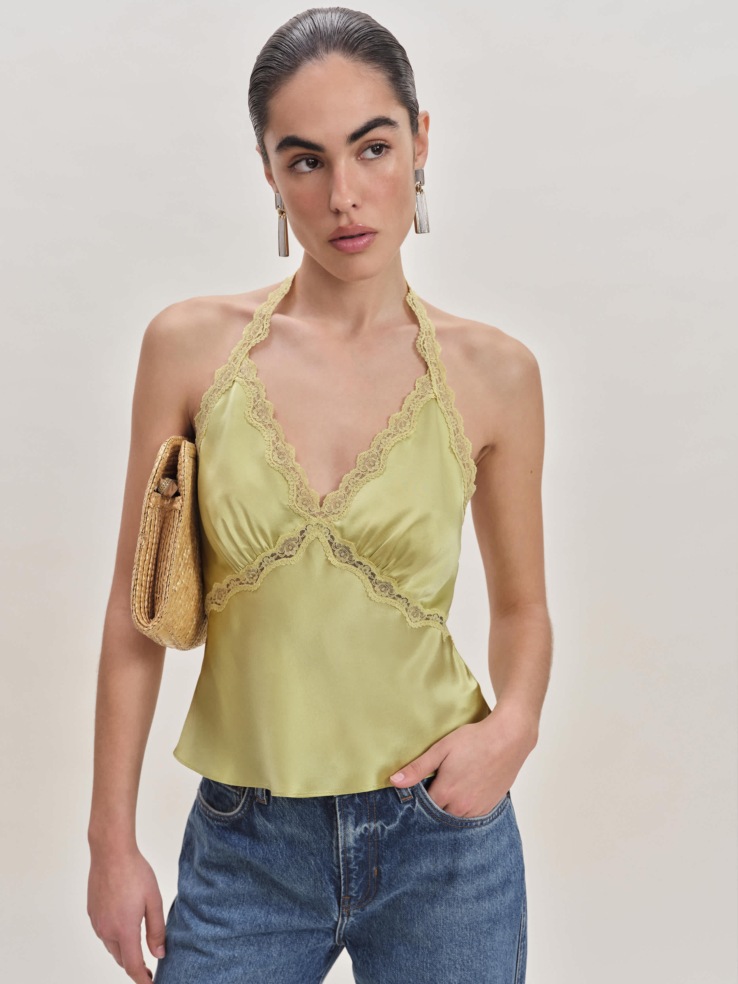 Monica Silk Top | Reformation (Global)