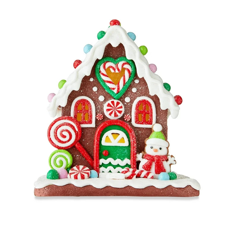 Christmas Village LED Red Gingerbread House, by Holiday Time | Walmart (US)