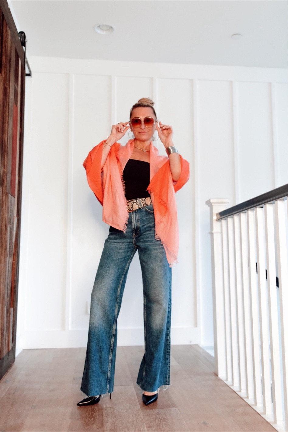 Denim jeans on sale paired with Helen Jon wrap! Use code citygirlHJ at checkout 

#LTKGiftGuide #LTKFindsUnder50 #LTKSaleAlert