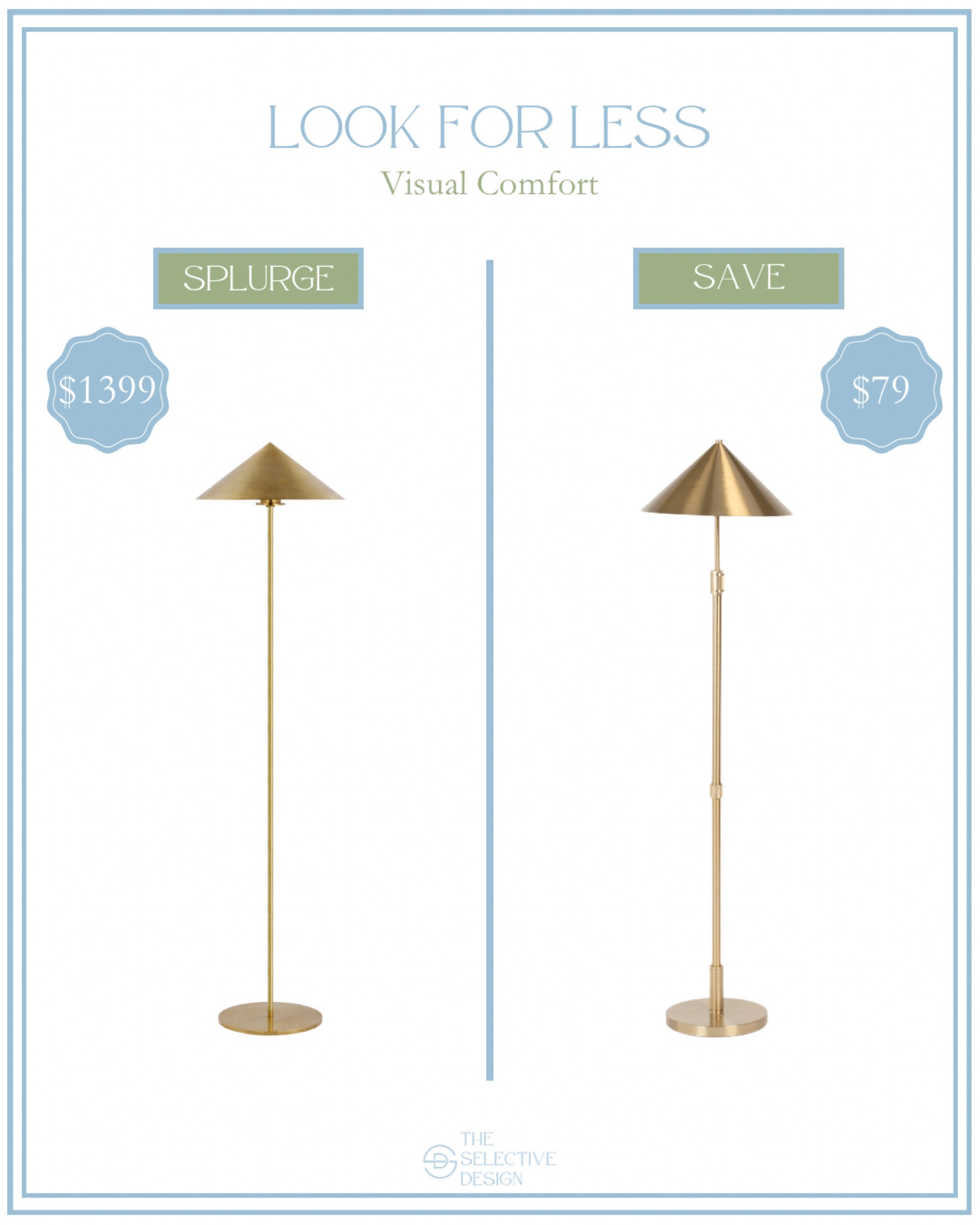 Visual comfort lamp look for less 👏🏼 

Home decor designer dupe, home decor dupe, home decor look for less, splurge or save, timeless affordable home decor, spot the dupe, Grandmillennial home decor, southern traditional home decor, timeless home decor, affordable floor lamp, gold floor lamp, modern floor lamp, living room lamp, bedroom lamp 

#LTKSaleAlert #LTKHome #LTKFindsUnder100
