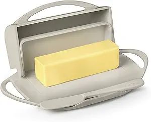 Butterie Flip-Top Butter Dish with Matching Spreader (Ivory) | Amazon (US)