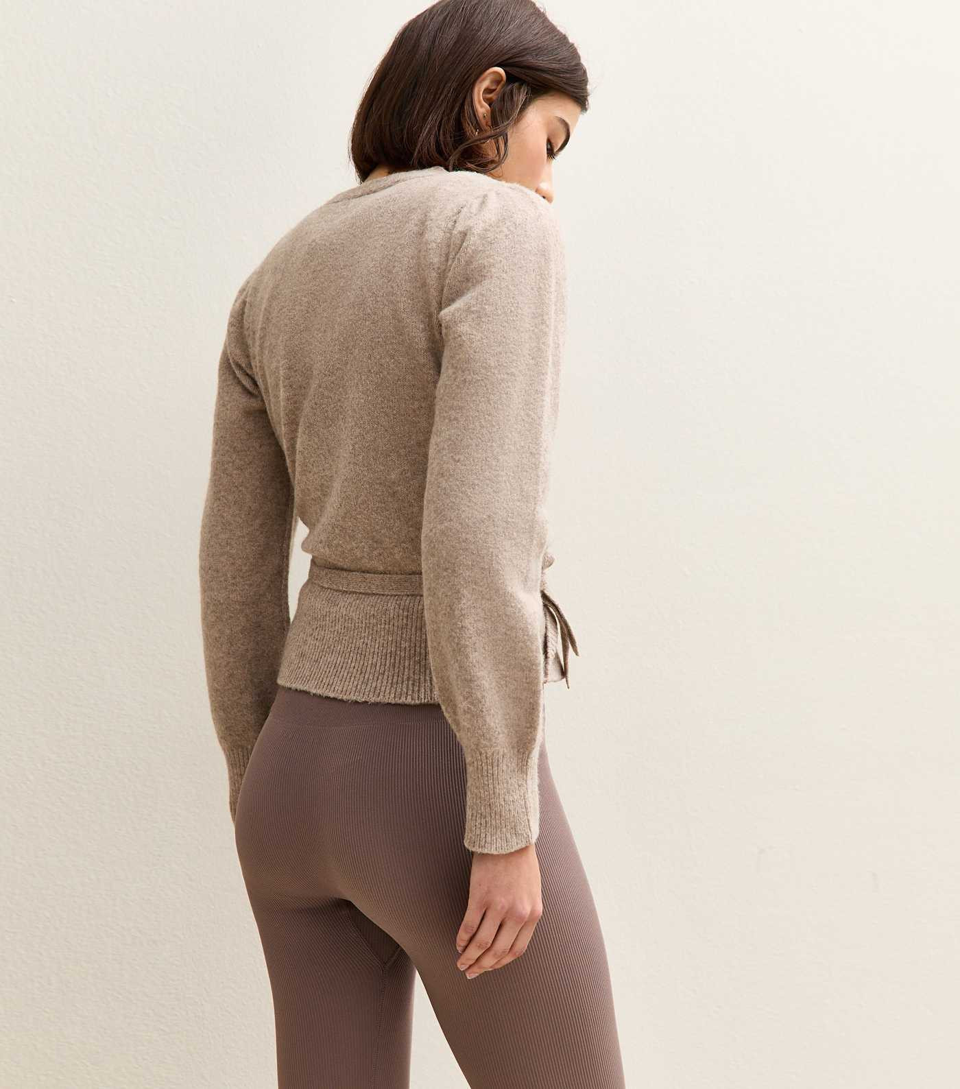 Mink Puff Sleeve Wrap Jumper | New Look | New Look (UK)