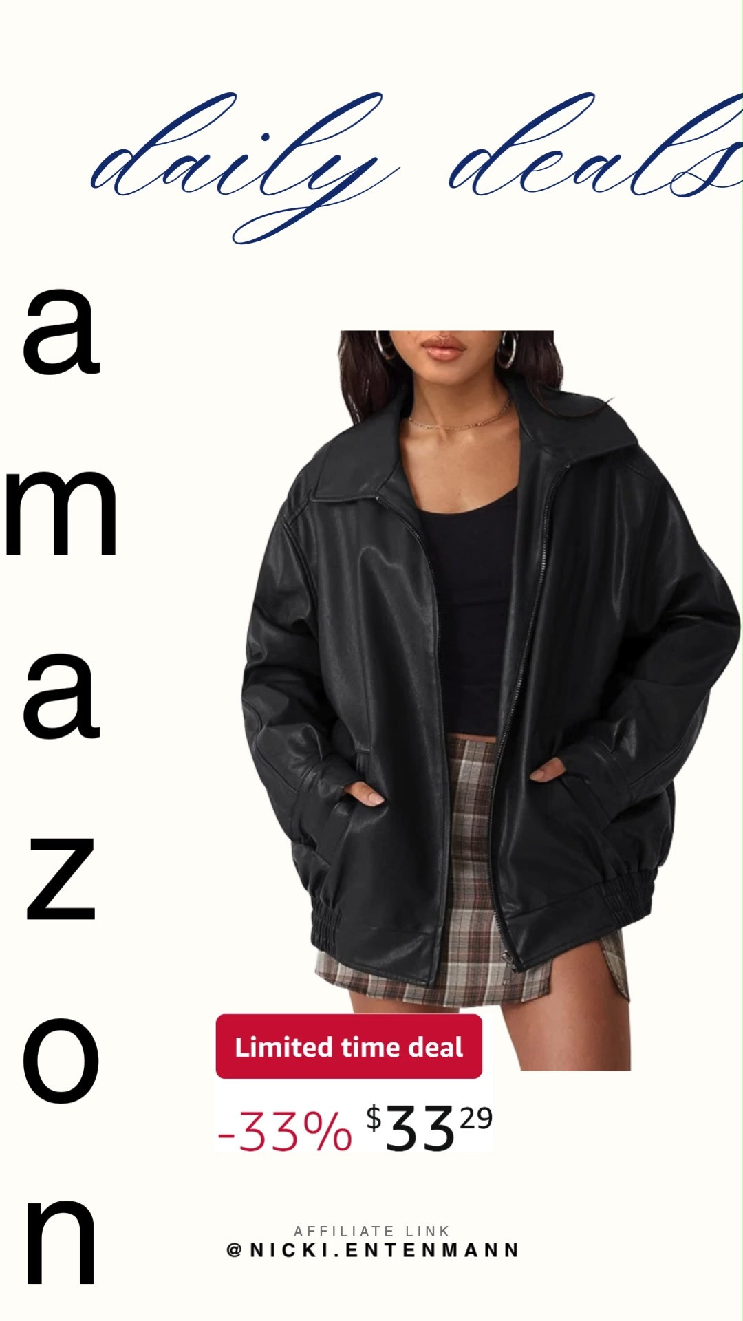 Bold style meets cool edge with AUTOMET Women's Oversized Faux Leather Jacket crafted for fall and winter layering. Perfect for modern looks, it blends confidence, warmth, and flair seamlessly. #automet #fauxleatherjacket #oversizedstyle #fallfashion #winterfashion #trendytops #styleessentials #ootdfashion #amazonfinds #shoppingdeal 🧥❄️✨ 

 #LTKdayinmylife #LTKootd #LTKSaleAlert