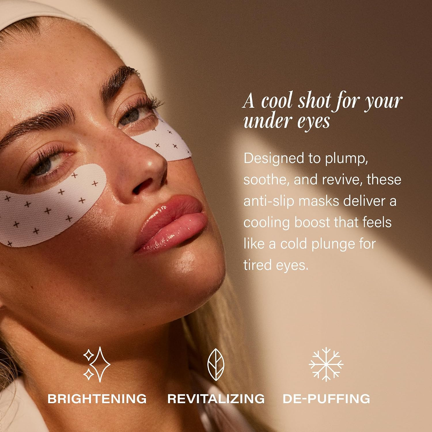 + Lux Unfiltered Cooling Under Eye Patches - Anti-Slip Caffeine Infused Korean Eye Mask - Reduces Puffiness, Brightens, & Hydrates Skin - Fragrance Free, Vegan, & Cruelty Free - 20 Pairs | Amazon (US)