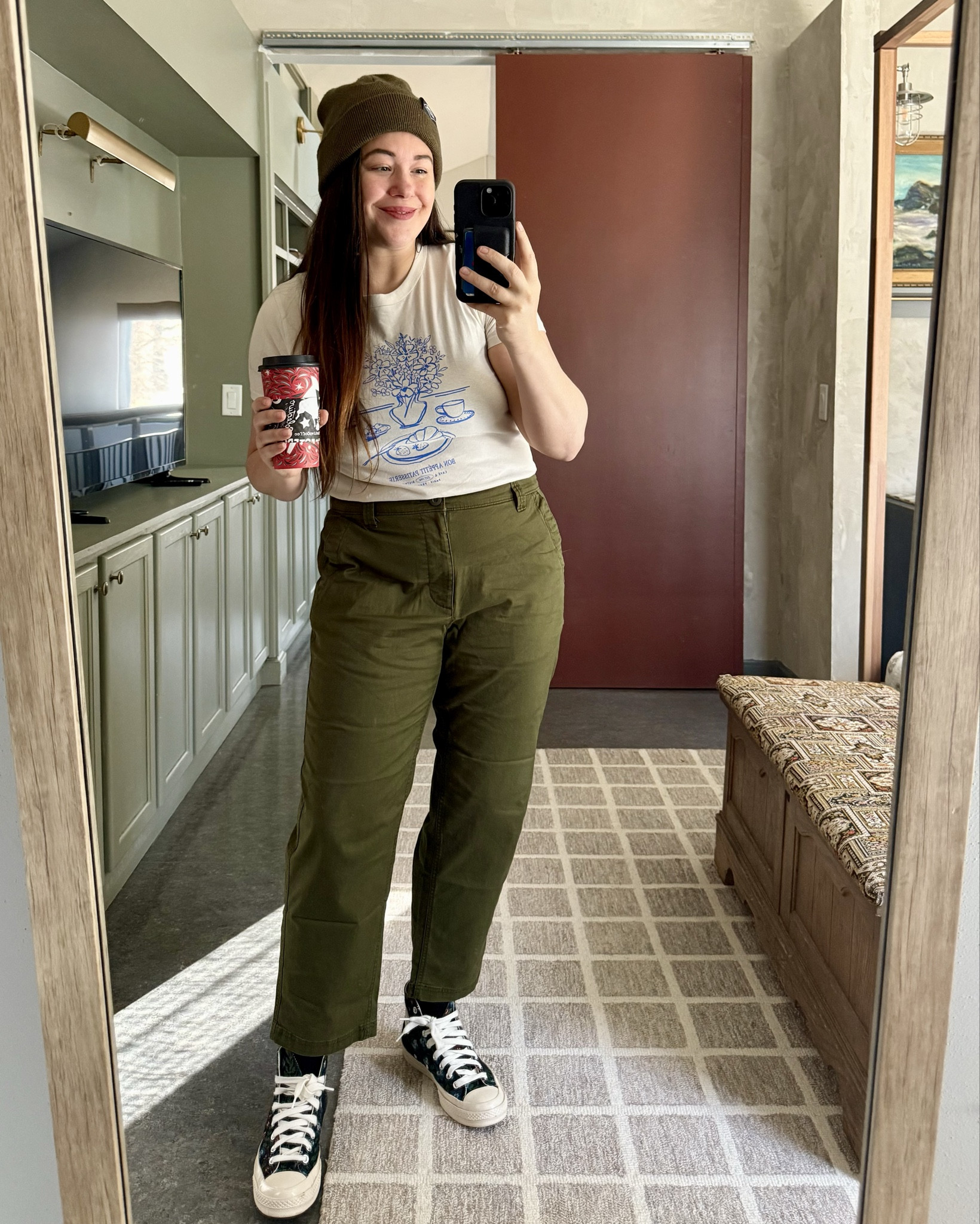 Pants are currently $16! Buying them in more colors ASAP! Elastic back FTW 🙌🏻  so comfortable, wear a large in pants and medium in T 

#LTKSpringSale #LTKMidsize #LTKSaleAlert