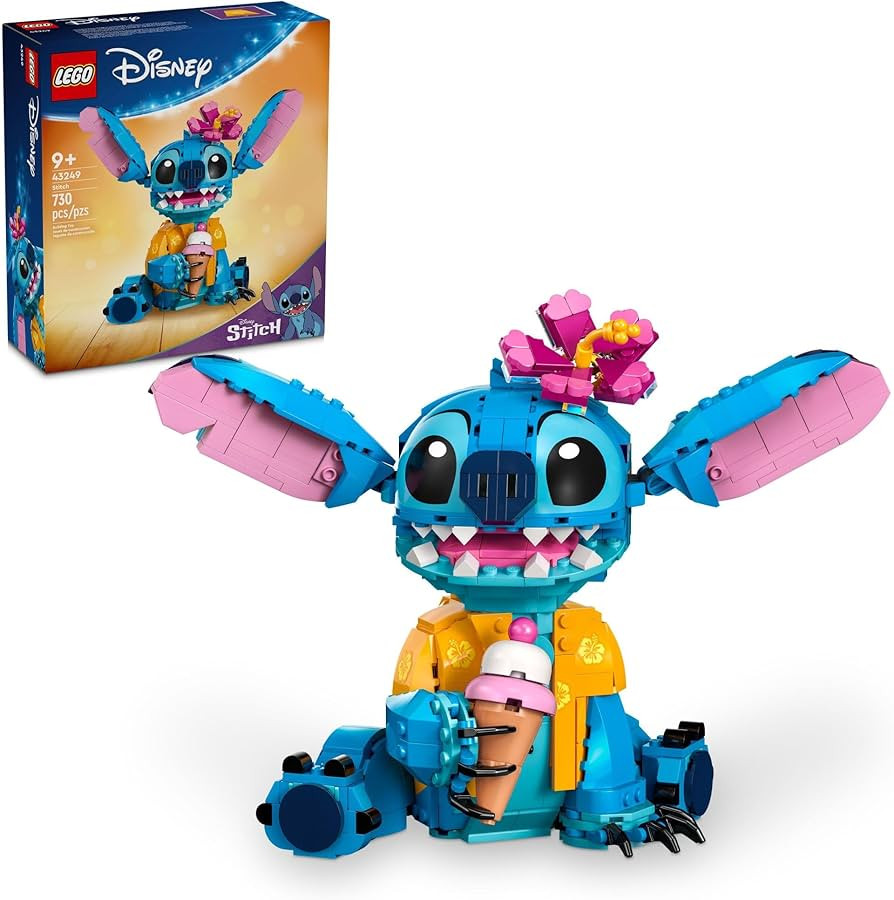 LEGO Disney Stitch Toy Building Kit, Disney Toy for 9 Year Old Kids, Buildable Figure with Ice Cr... | Amazon (US)