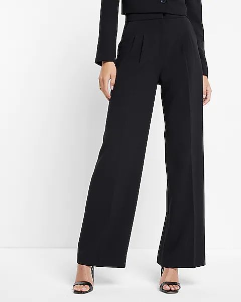 Super High Waisted Pleated Wide Leg Pant | Express