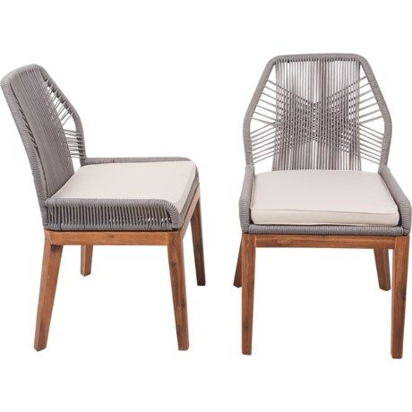 Lillian August Rope Cross-Weave Side Chairs - Set of 2 - Save 34% | Sierra