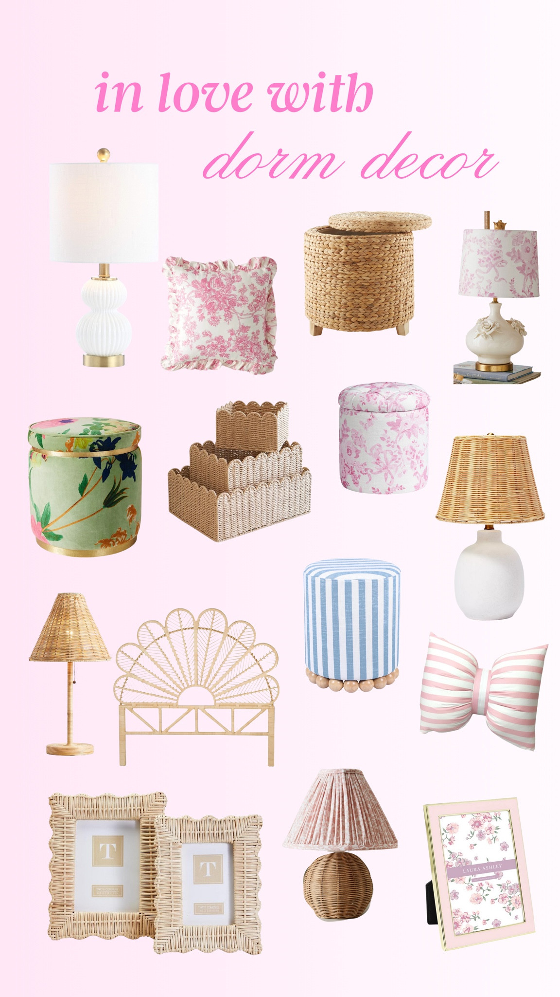 Cute Dorm Decor #dormdecor #loveshackfancy #dorminspo #potterybarn #coastalgrandmother Dorm Inspo! Dorm Must - Haves! 

#LTKHome