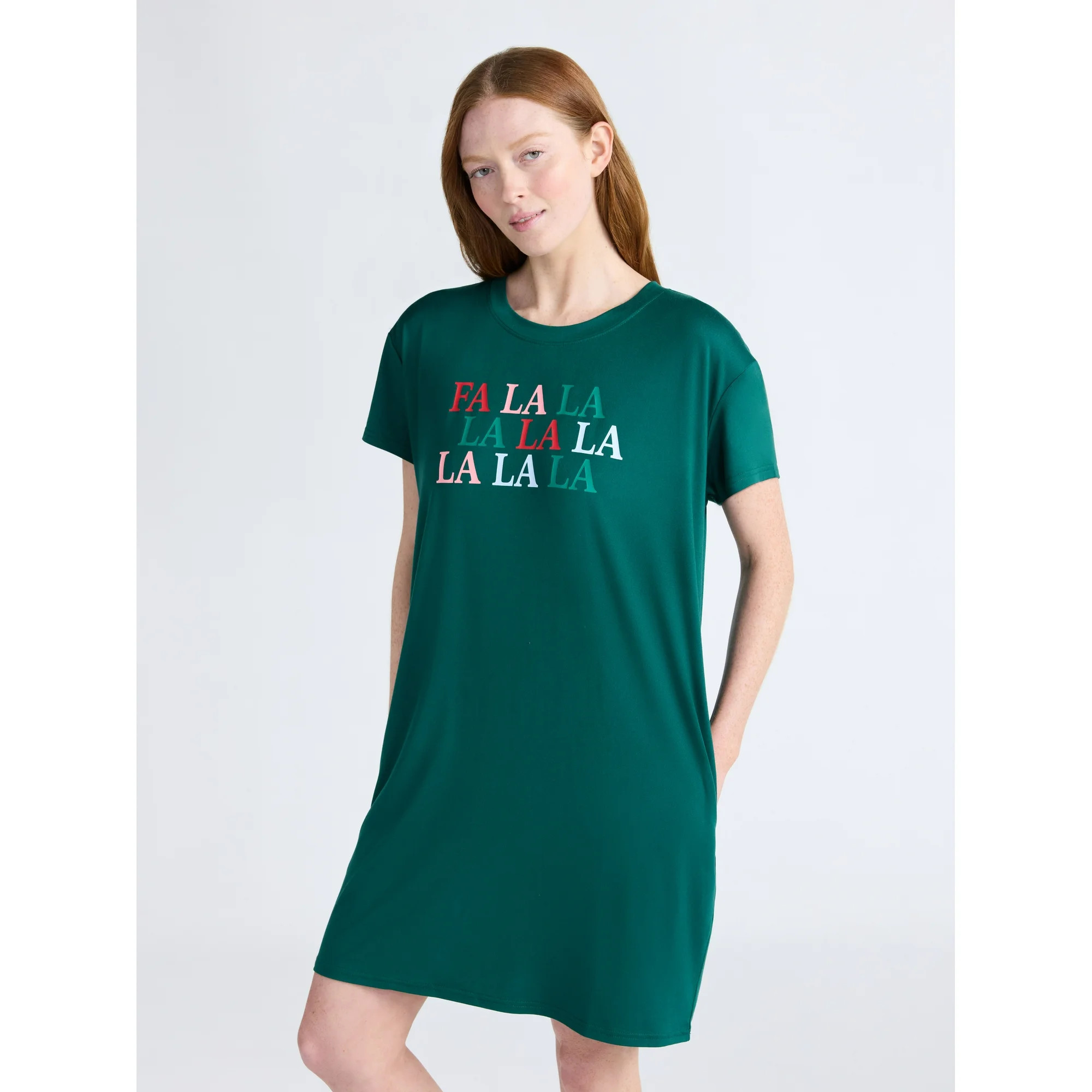 Joyspun Women's Dreamy Soft Collection Sleepshirt with Short Sleeves, Sizes S/M-2X/3X | Walmart (US)