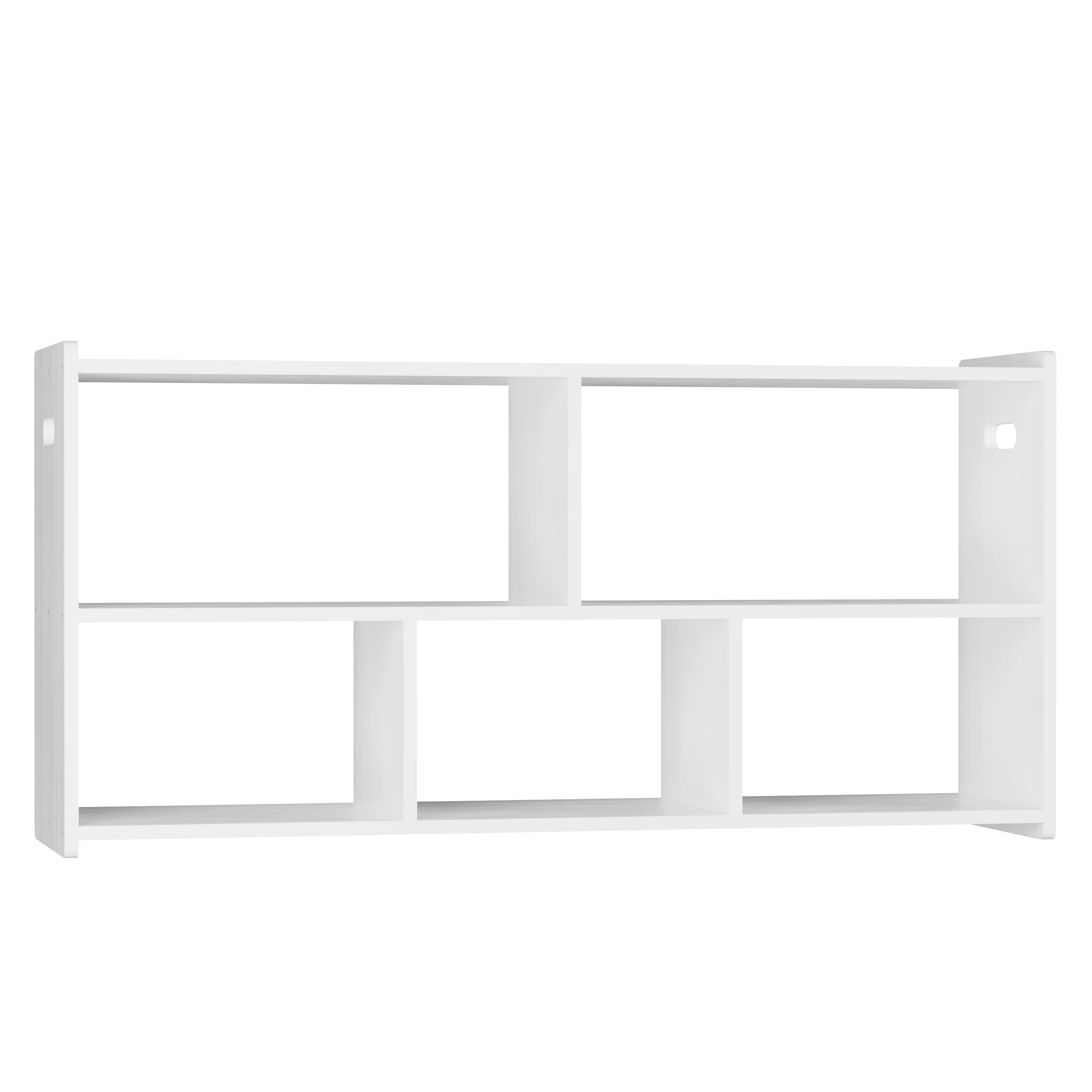 5-Compartment Bookshelf, Wooden Book Shelf Organizer and Storage Furniture for Rooms, Playroom, Nursery, or Classroom, 44.5 Inch Wide | Wayfair North America