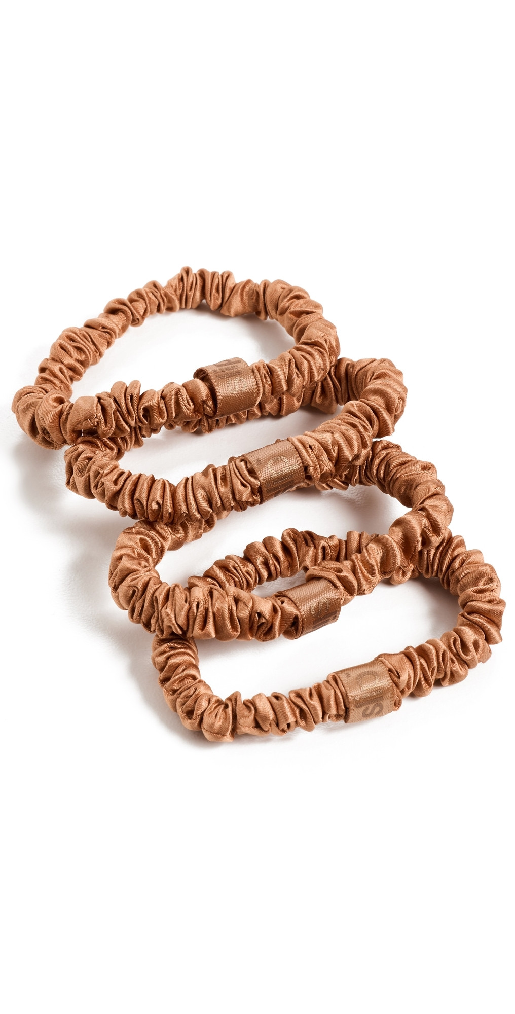 Slip Skinny Silk Scrunchies Set of 4 Copper One Size | Shopbop
