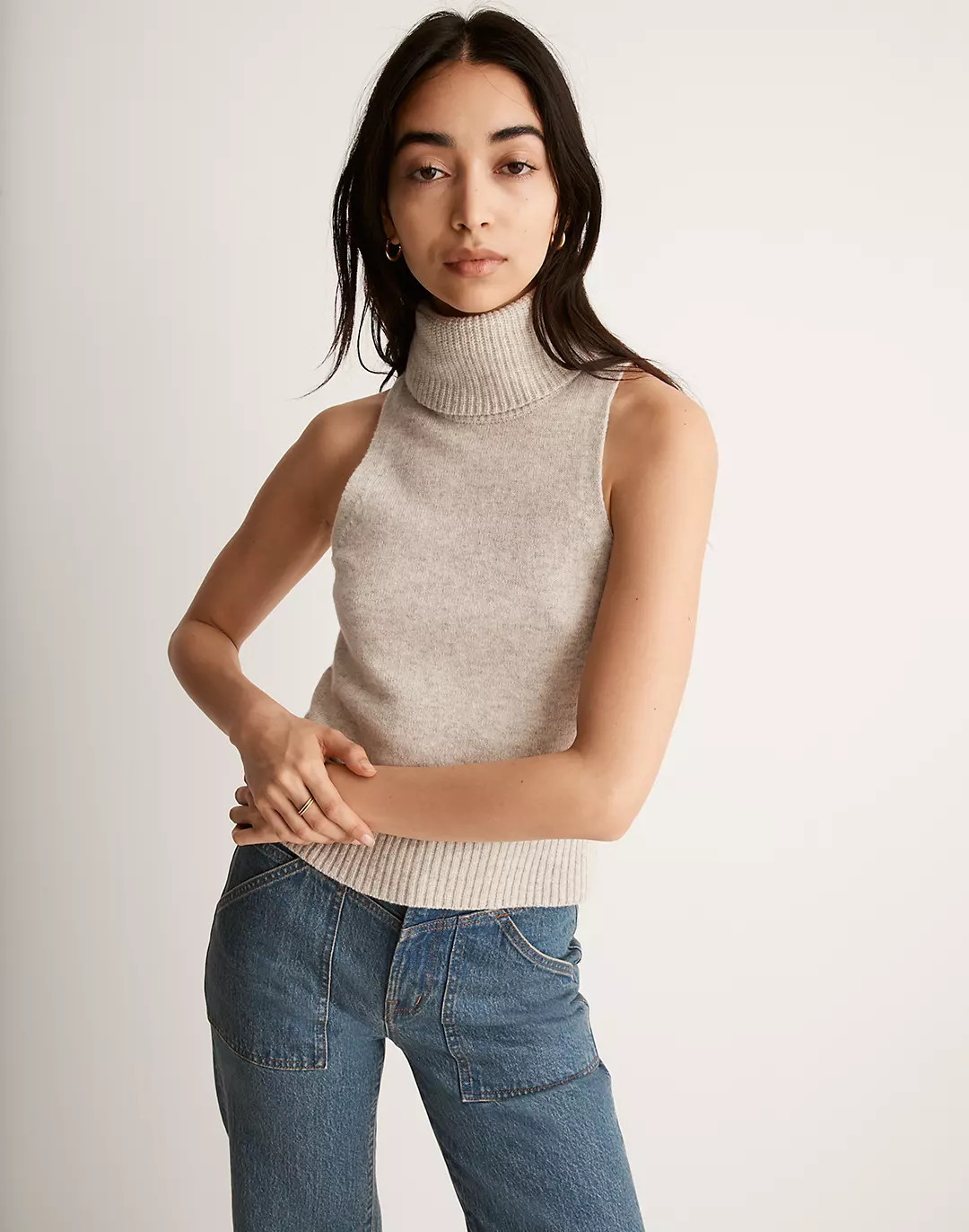 Hallowell Turtleneck Sweater Tank | Madewell