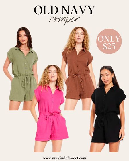 This Old Navy romper is so cute and comfy for spring. It's only $25 right now! 

#LTKfindsunder50 #LTKSeasonal #LTKstyletip