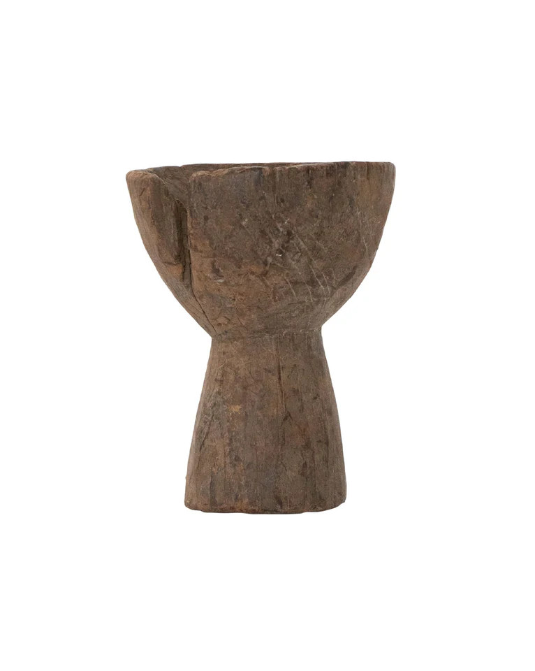 Found Wood Pedestal Pot | McGee & Co.
