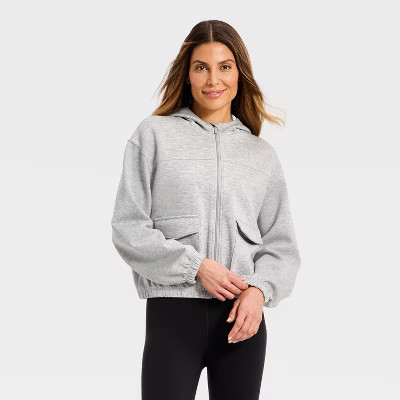 Women's Airy Sleek Full Zip Scuba Hooded Jacket - All in Motion™ | Target