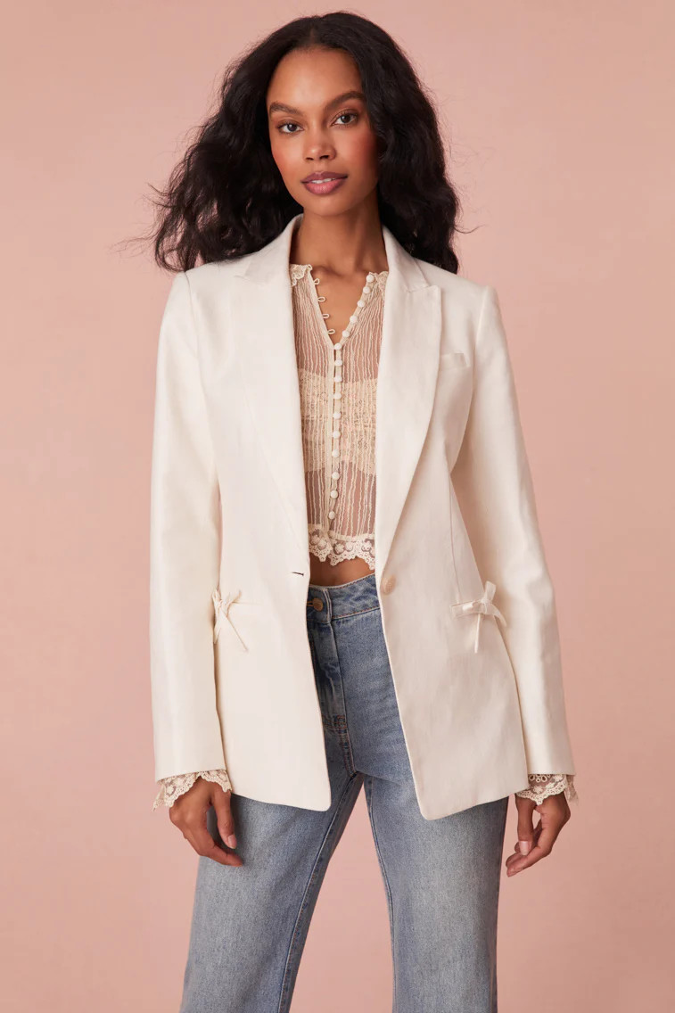Lamia Tailored Suit Jacket | LOVESHACKFANCY